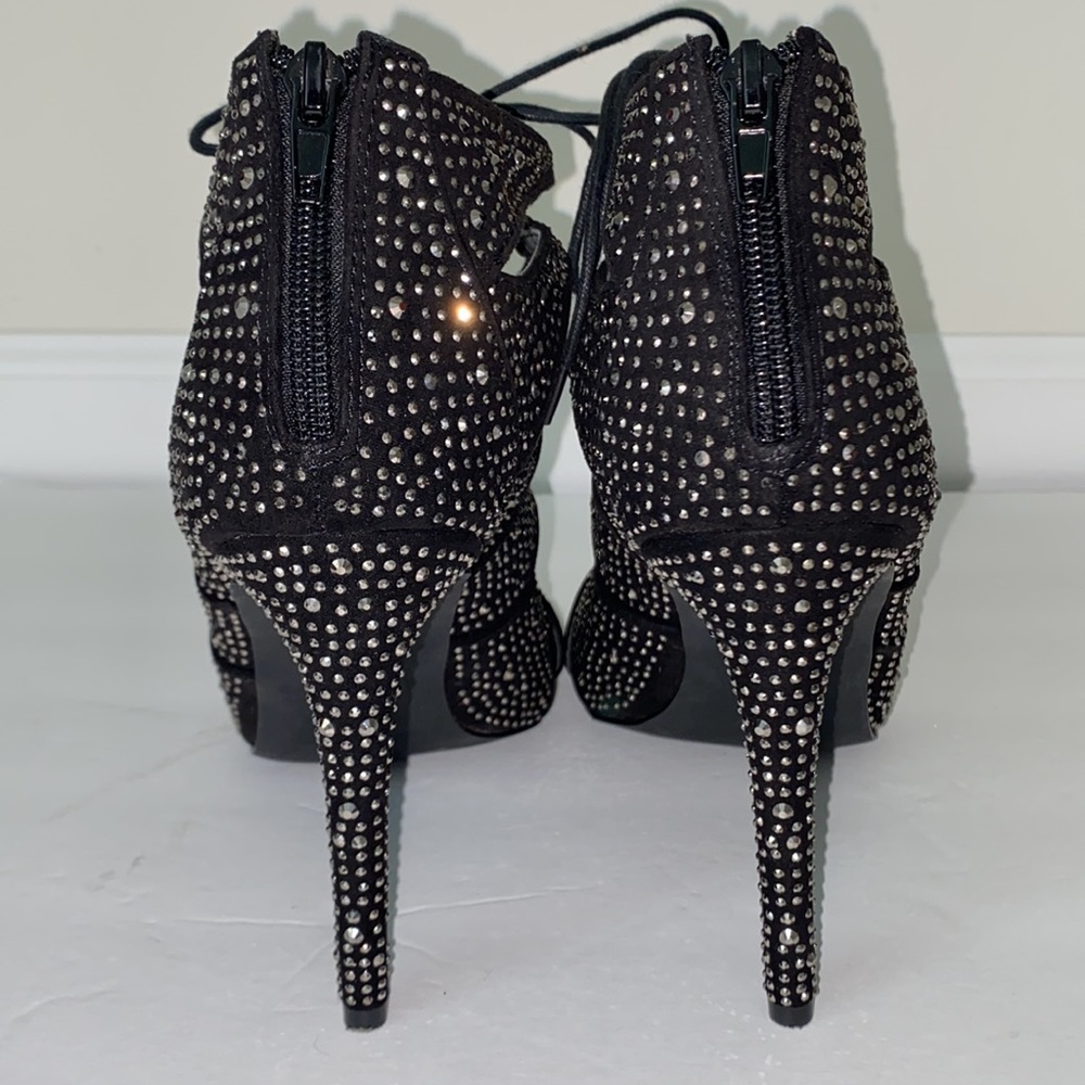 Madden Girl Rhinestone Lace-up Heels- Size 7.5 - Picture 2 of 7